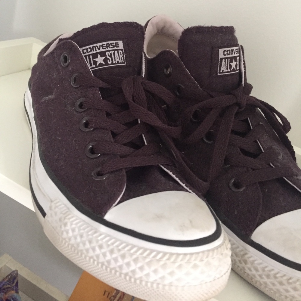 Plum Converse Low Tops